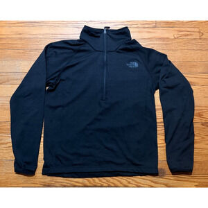 The North Face Men's Cedar Trail Grid Fleece 1/4 Zip Pullover Black Size M